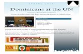 Dominicans at the UN · 2018-05-23 · Red Eclesial PanAmazonica (REPAM), an organization that connects Latin American and Caribbean federations of Religious, Latin American Bishops’