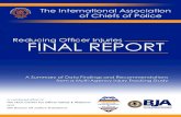 Reducing Officer Injuries FINAL REPORT · FINAL REPORT Reducing Officer Injuries. OVERVIEW OF CURRENT PROGRAMMING The International Association of Chiefs of Police (IACP) The IACP