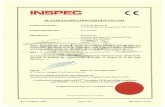 CE...Date: 8th June 2016 For and on behalf of INSPEC International Ltd. 56 Leslie Hough Way, Safford, Gt Manchester 1M6 6AJ England (Notified Body No: 0194) Certification remains valid