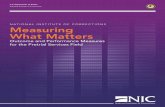 NatioNal iNstitute of CorreCtioNs Measuring What …NatioNal iNstitute of CorreCtioNs Measuring What Matters Outcome and Performance Measures for the Pretrial Services Field U.S. Department