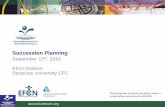 Succession Planning - Environmental Finance Networkefcnetwork.org/.../08/succession-planning-webinar.pdf · Incorporate succession planning into your utility’s values Clearly define