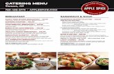 Catering menu Denver, CO€¦ · Catering menu Denver, CO Prices are per person. Each catering meal is made fresh to order, we therefore require a 15 person minimum per selection.