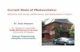 Current State of Photovoltaics - ... Current State of Photovoltaics: efficiency-cost trends, performance,