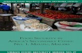 AFRICAN FOOD SECURITY URBAN NETWORK (AFSUN) · 2018-04-19 · food security in africa’s secondary cities: no.1. mzuzu, malawi african food security urban network (afsun) urban food