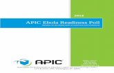 Ebola Readiness Poll Results FINAL - APICResults of an online poll of infection preventionists Media contact: Liz Garman (202) 454-2604 egarman@apic.org ... APIC distributed an online