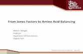 From Jones Factors to Amino Acid Balancing AA Supply Tri-State 2018.pdf · From Jones Factors to Amino Acid Balancing Mark D. Hanigan Professor Department of Dairy Science Virginia