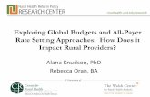Center for Rural Health - Exploring Global Budgets …...population health • Engage providers beyond hospitals • Sustain access to hospitals despite slowing payments • Senate