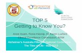 TOP 5 Getting to Know You? - Dementia Australia · TOP 5 Getting to Know You? Patient Based Care. Standard 7 Blood and Blood Products Standard 10 Preventing Falls and Harm from Falls