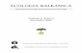 Ecologia Balkanica - uni-plovdiv.bgweb.uni-plovdiv.bg/mollov/EB/2011/Ecologia_Balkanica_2011_vol3_2.pdf · Ecologia Balkanica is now included in a 2-year project, funded by the European