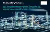 Io T Implementation Trends in Manufacturing: Survey ...€¦ · IoT Implementation Trends in Manufacturing 2 ... that implementing IoT is critical to their future success, ... the