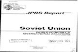 Soviet Union · 2020-02-20 · Soviet Union World Economy & International Relations No 10, October 1987 JPRS-UWE-88-002 CONTENTS 17 FEBRUARY 1988 English Summary of Major Articles