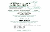 MARKETPLACE AND PANTRY - Sahm's Ale House · 2020-05-24 · PICKUP or DELIVERY CALL (317) 853-6278 SAHM’S ALE HOUSE VILLAGE of WESTCLAY MARKETPLACE AND PANTRY FEEDING TO FLATTEN