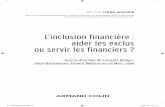 L’inclusion financière : aider les exclus ou servir les financiers · 2016-03-14 · Le cas des associations de microcrédit en Tunisie François Doligez – Mohamed Mehdi Mejdoub