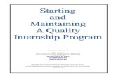 Starting and Maintaing a Quality Internship Program › careercenter › media › documents › employ… · expectations. As many staffing professionals know, in order for a program