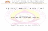 Quality Search Test 2019 - rvit.ac.in · 158 12410 shivam chauhan parvendra singh 26 159 13609 ritik tyagi afrendra kumar 26 160 20195011013 subham saini pritam singh 26 161 12590