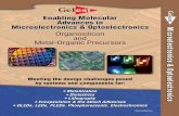 Organosilicon & Metal-organic Precursors for ... · Provides technical expertise in silicon and metal-organic materials for applications in Microelectronics & Optoelectronics. The