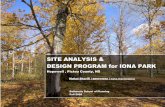SITE ANALYSIS & DESIGN PROGRAM for IONA PARK · a site analysis, and setting out a design program for the site. A visual illustration of the program, in form of a conceptual design,