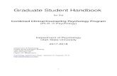 Graduate Student Handbook - Psychology · Graduate Student Handbook . for the . Combined Clinical/Counseling Psychology Program (Ph.D. in Psychology) Department of Psychology . Utah