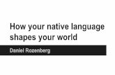 How your native language shapes your worldudls/slides/how-your-native...How your native language shapes your world Daniel Rozenberg Sapir-Whorf hypothesis The principle of linguistic