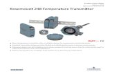 Rosemount 248 Temperature Transmitter · Basic temperature transmitter offers a reliable solution for temperature monitoring points ... complementing the Rosemount Transmitter portfolio