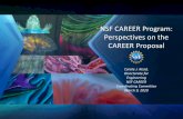 NSF CAREER Program: Perspectives on the CAREER Proposal · NSF CAREER Program: Perspectives on the CAREER Proposal. 1. Carole J. Read, Directorate for Engineering NSF CAREER Coordinating
