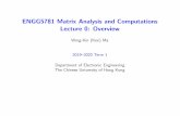 ENGG5781 Matrix Analysis and Computations Lecture 0: Overviewkma/engg5781/new_notes/lecture... · Course Information W.-K. Ma, ENGG5781 Matrix Analysis and Computations, CUHK, 2019{2020