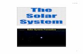 Solar System - Weebly · 2018-09-06 · The 21st Century Solar System The Solar System: List of Ingredients Ingredient Sun Jupiter Other planets Everything else Percent of total mass