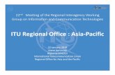 ITU Regional Office : Asia-Pacific Regional Office, Asia-  ITU EVENTS IN ASIA-PACIFIC 2018