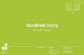 RecruitFront Training - Amazon Web Services€¦ · 274 North Goodman Street Suite B265 Rochester, New York 14607 585.568.7813 (local) 877.841.0228 (toll-free) sales@schoolfront.com
