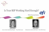 Is Your RIP Working Hard Enough? - Electronics for …...Is Your RIP Working Hard Enough? Elli Cloots Senior Product Marketing Manager – Fiery Wide Format John Nate Educational Architect