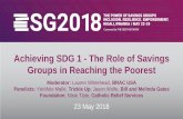 Achieving SDG 1 - The Role of Savings Groups in Reaching ...Achieving SDG 1 - The Role of Savings Groups in Reaching the Poorest SOCIAL PROTECTION In building the resilience of households