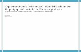 Operations Manual for Machines Equipped with a …The terms rotational axis, rotary axis, 4th axis, and A-axis are synonymous. All these terms refer to a rotary axis that has been