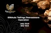 Elikhulu Tailings Retreatment Operation › ...visit-presentation.pdf• Owners team full authority to make project decision within approved scope and costs thereby minimising “red-tape”