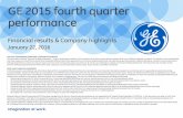 GE 2015 fourth quarter performance · Imagination at work. GE 2015 fourth quarter performance CAUTION CONCERNING FORWARD-LOOKING STATEMENTS: This document contains "forward-looking