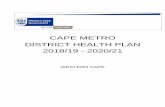 CAPE METRO DISTRICT HEALTH PLAN 2018/19 - 2020/21 · (COPC) is seen as one of such strategies. This focus re-orientates the Cape Metro to the core of prevention, promotion, quality