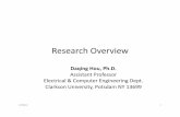   Research Overview - Clarkson Universitydhou/ResearchOverview-DHou.pdfResearch Overview Daqing Hou, Ph.D. Assistant Professor Electrical & Computer Engineering Dept. Clarkson University,