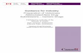 Guidance for Industry ·  · 2018-09-13Guidance for Industry Preparation of Veterinary Abbreviated New Drug Submissions – Generic Drugs Published by authority of the Minister of