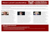 Next Level Leadership - sps.cofc.edusps.cofc.edu/wp-content/uploads/2015/10/next-level-2015-flyer-final.pdf• whose current or future roles include deﬁning direction for their team,
