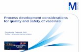 PD considerations for quality & safety of vaccines (PATTNAIK) · - US FDA Sterile Drug Products Produc ed by Aseptic Processing, 2004. Microbiological Monitoring Programs ... GMP