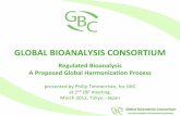 GLOBAL BIOANALYSIS CONSORTIUM · EU, FDA, Australia, Canada to lead BMV workshop – (Crystal City-I): • < 1990 = lack of uniformity in industry wrt validation bioanalytical methods