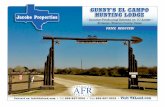 GUNNY’S EL CAMPO HUNTING LODGE - LandAndFarm€¦ · GUNNY’S EL CAMPO HUNTING LODGE Gunny’s El Campo Hunting Lodge is a turn key income producing property with endless possibilities.