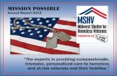 Mission Possible8c5d45fa07f599efd937-0d9cd75b477ac6d9ba57c2b692873a16.r58.…Annual Report 2015 Mission Possible OUR MISSION: To provide veterans and their families with housing and