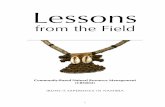 Lessons - IRDNC all lessons are based on first-hand, practical experience. Lessons cover work done both