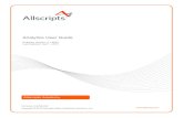Analytics User Guide - Allscripts...Analytics User Guide Software Version: 4.1.8033 Last Updated: April 1, 2010 This document is the confidential prope rty of Allscripts-Misys Healthcare