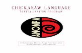 CHICKASAW LANGUAGE · 2015-09-28 · CHICKASAW LANGUAGE REVITALIZATION PROGRAM yRnQz yRnQz yRnQz Chickasaw Basic App Review and Assessment Workbook