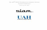 The 36th SIAM Southeastern-Atlantic Section Annual Conferencemullai.uah.edu/~ravindra/Program.pdf · recent advancement in the mathematical model-ing and numerical analysis/scientiﬁc