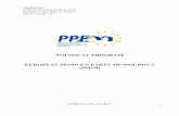 POLITICAL PROGRAM EUROPEAN PEOPLE'S PARTY OF MOLDOVA (PPEM)ppe.md/wp-content/uploads/2016/03/PPEM-Political-Programme.pdf · PPEM aims at establishing a state governed by the rule