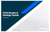 FY19 Results & Strategy Update - Isentia · FY19 RESULTS PRESENTATION & STRATEGY UPDATE 21 Initiatives FY18 Savings FY19 Savings YOY Savings Cumulative Cost Savings from Initiatives