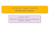 Department of Computer Science and Engineering University ...shil/courses/CSE531-Fall...Department of Computer Science and Engineering University at Bu alo. 2/95 Outline 1 Divide-and-Conquer
