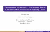 Environmental Mathematics: The Unifying Theme in …sigmaa.maa.org/em/JMM2013_EM-CPS/McNelis_Environmental...Spring 2013: An Environmental Mathematics Theme (continued) 7 Programming,